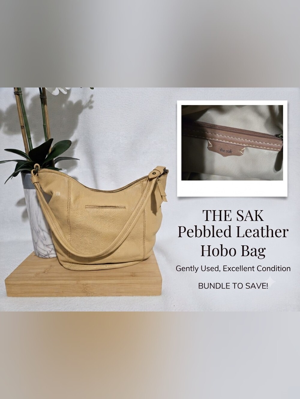 The Sak Pebbled Leather Hobo Bag - Tan
